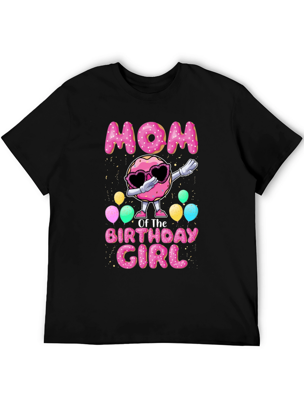 Mom Birthday Girl Donut T-Shirt