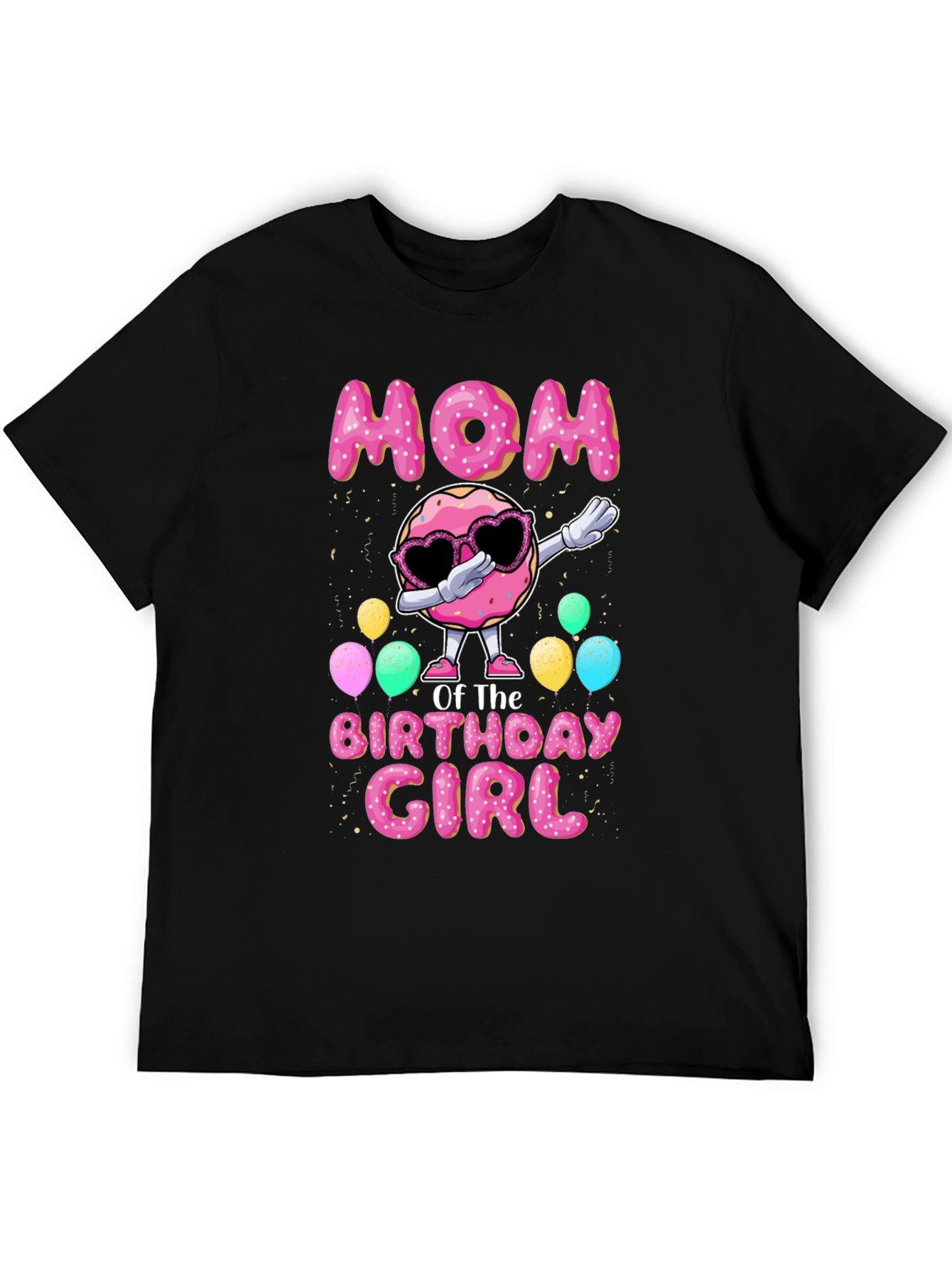 Mom Birthday Girl Donut T-Shirt