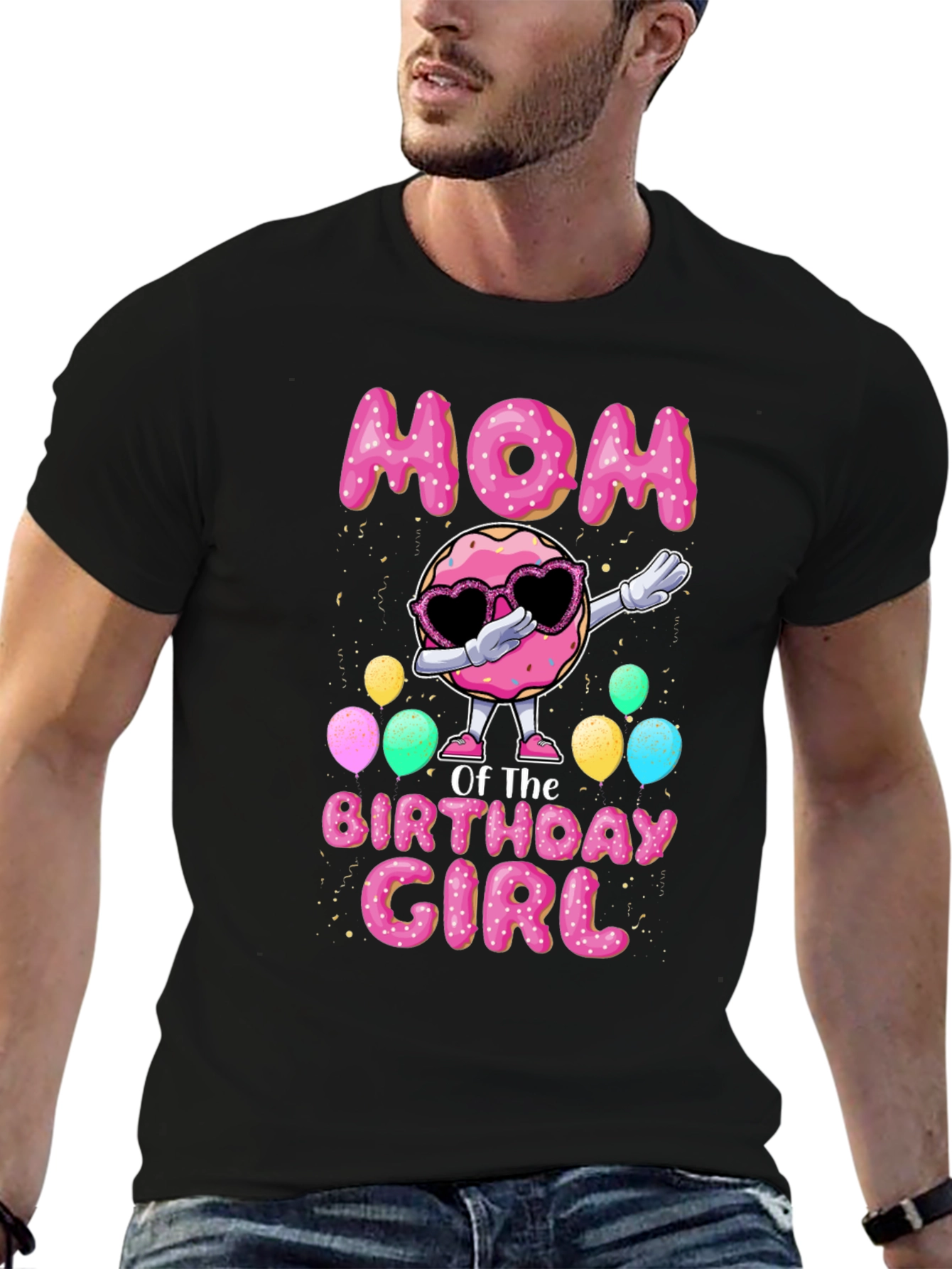 Mom Birthday Girl Donut T-Shirt