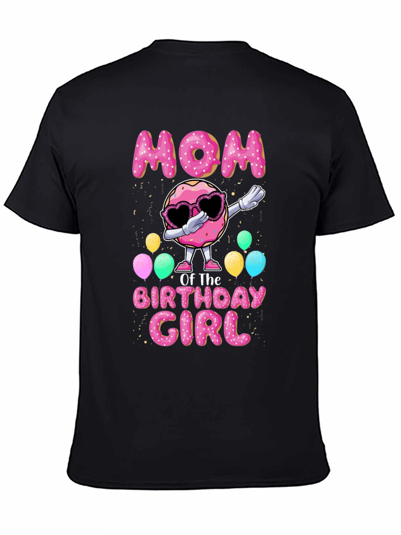 Mom Birthday Girl Donut T-Shirt