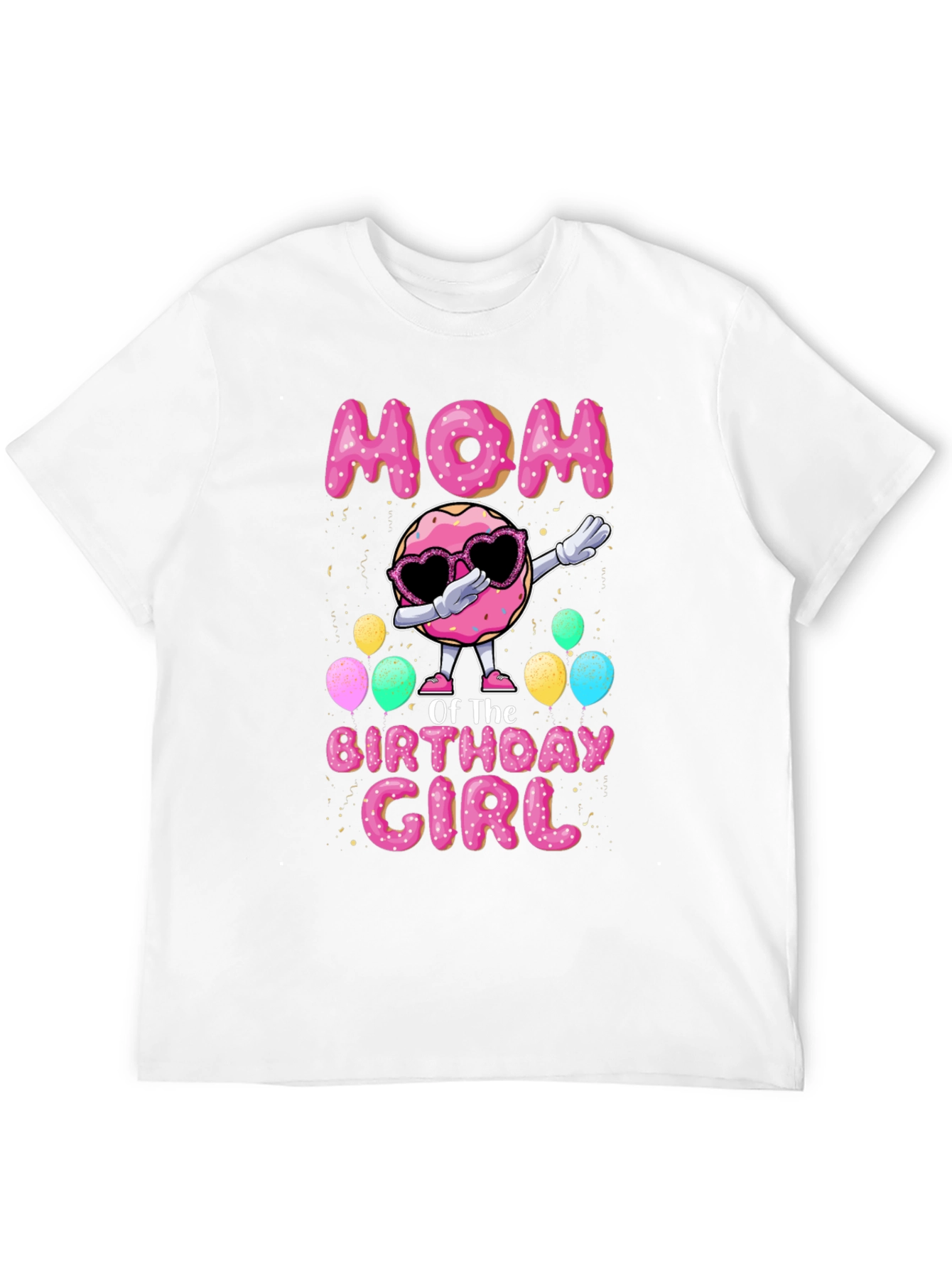 Mom Birthday Girl Donut T-Shirt