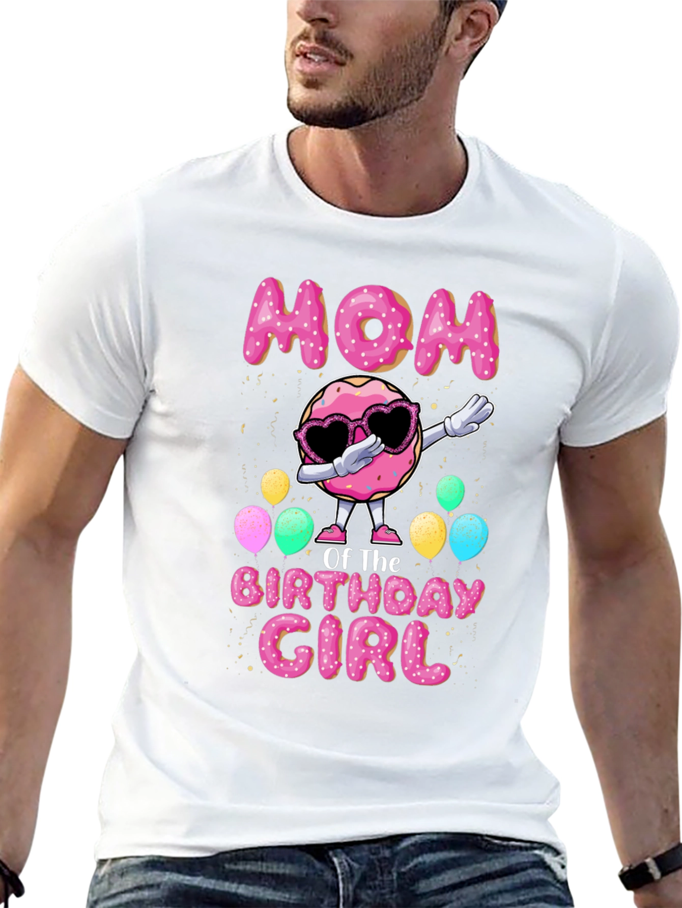 Mom Birthday Girl Donut T-Shirt
