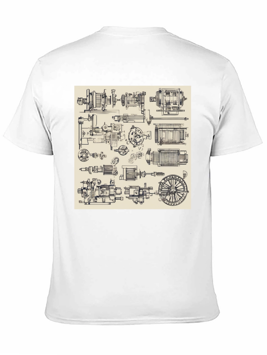 Technical Drawing T-Shirt - Black