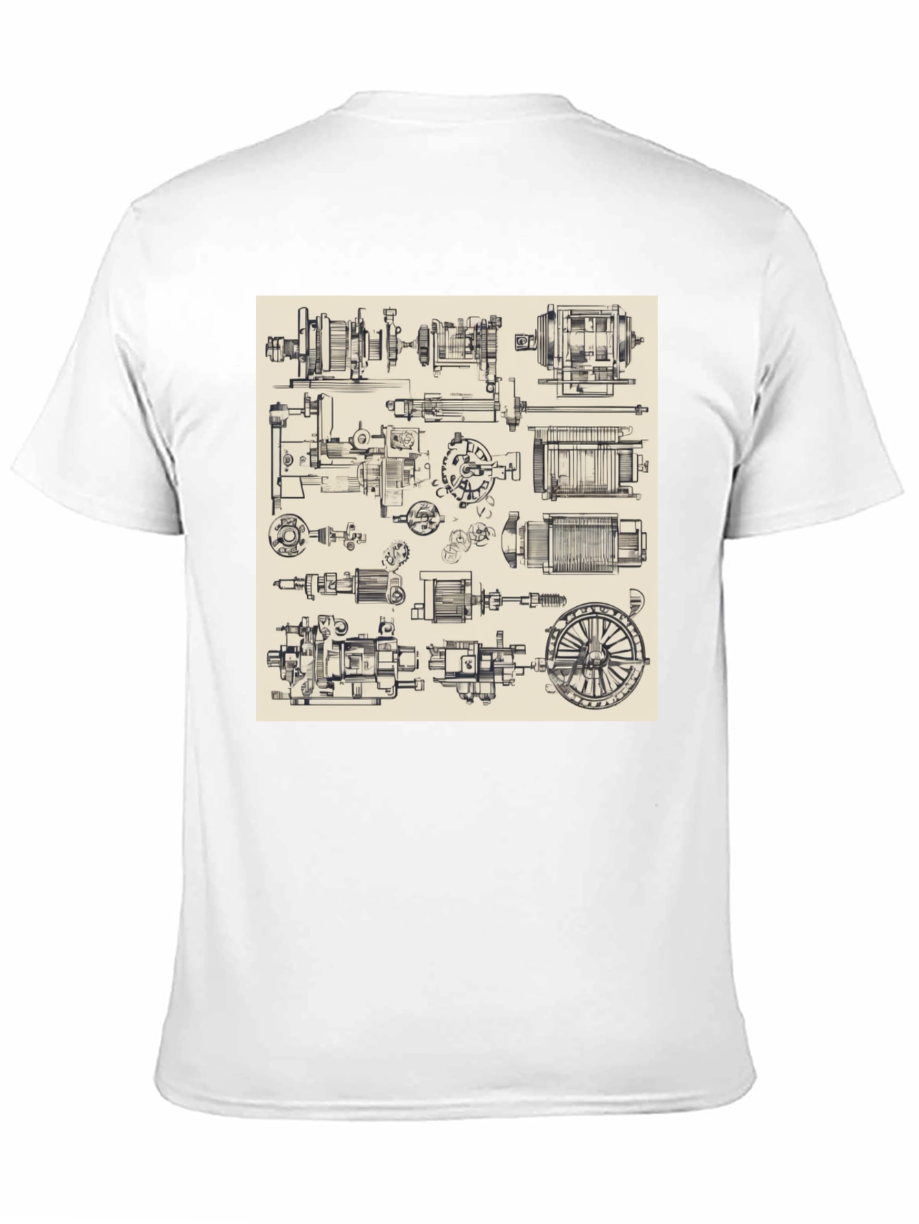 Technical Drawing T-Shirt - Black