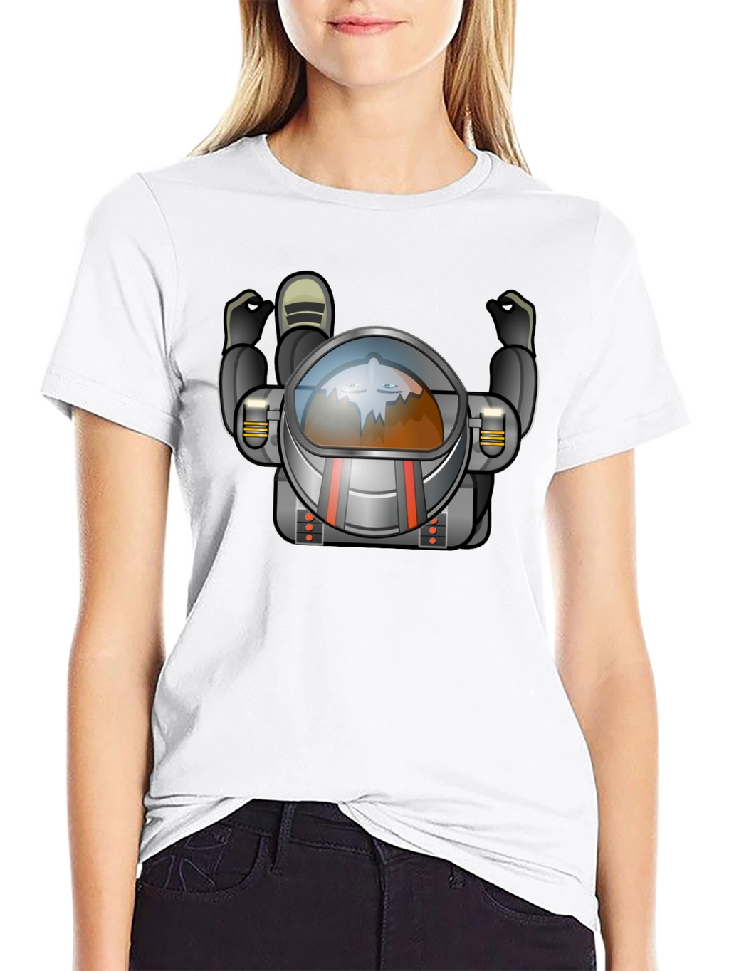 Cool Astronaut Graphic Black T-Shirt