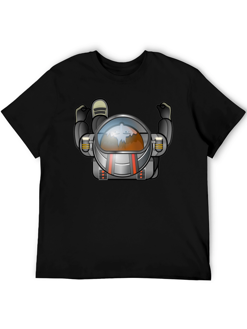 Cool Astronaut Graphic Black T-Shirt