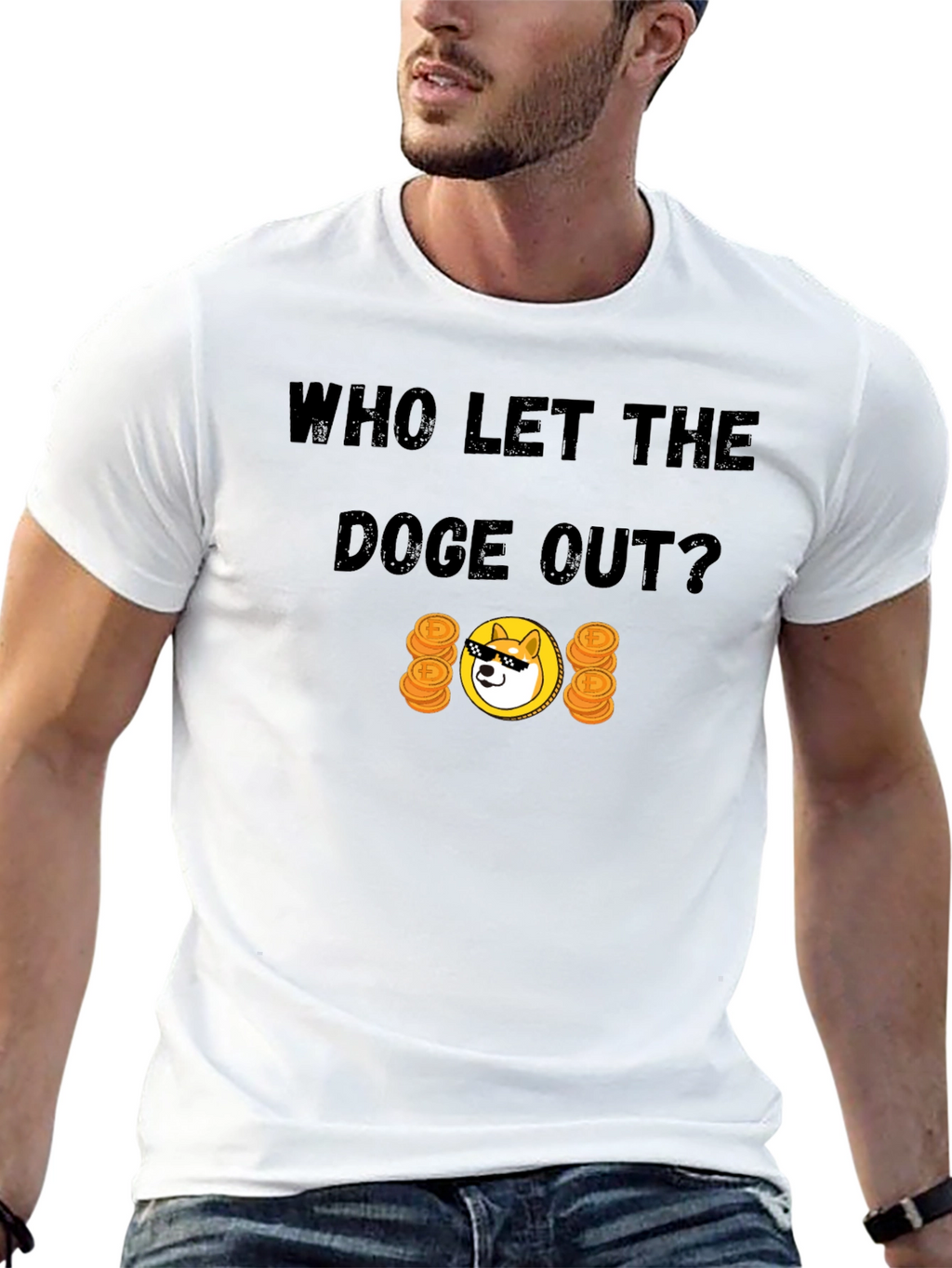 Who Let the Doge Out T-Shirt Funny Crypto Tee