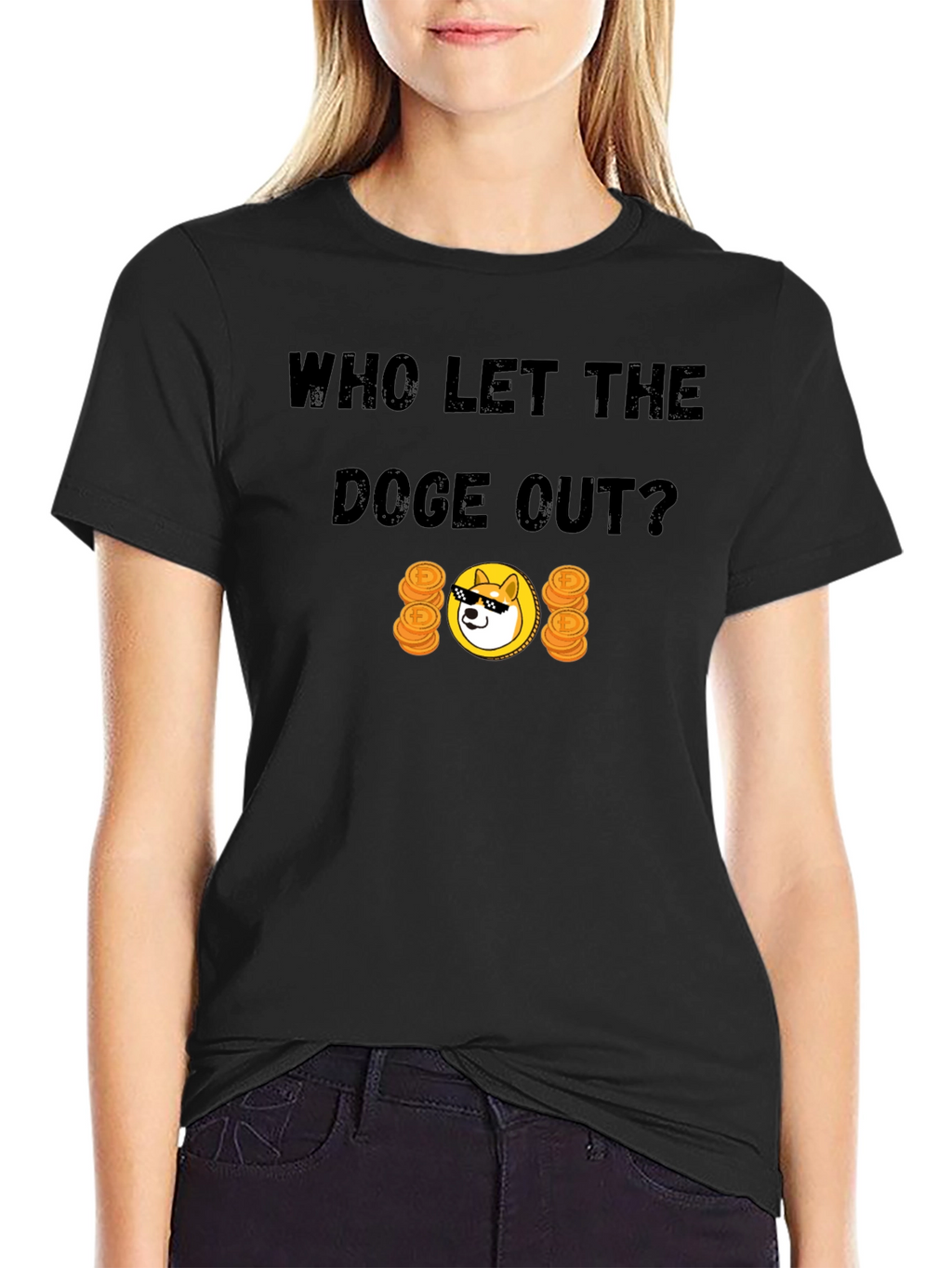Who Let the Doge Out T-Shirt Funny Crypto Tee