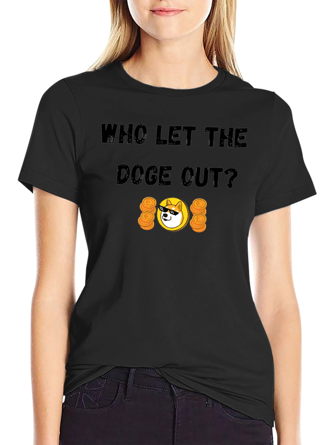 Who Let the Doge Out T-Shirt Funny Crypto Tee