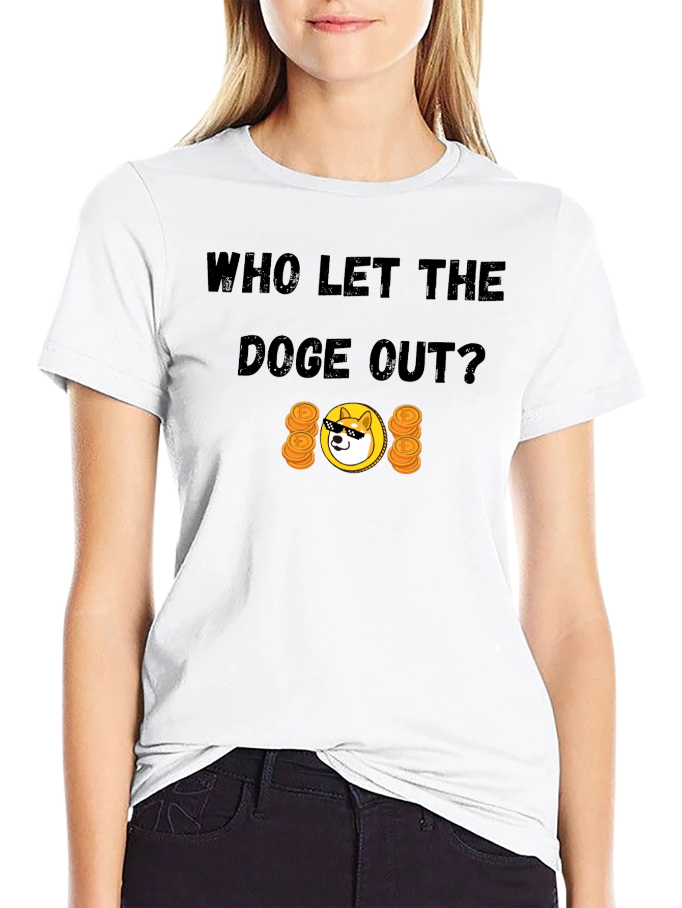 Who Let the Doge Out T-Shirt Funny Crypto Tee