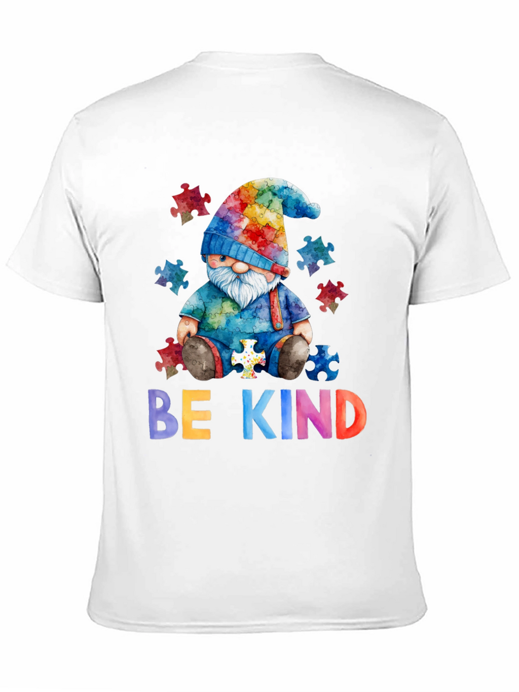 Be Kind Autism Awareness Gnome T-Shirt