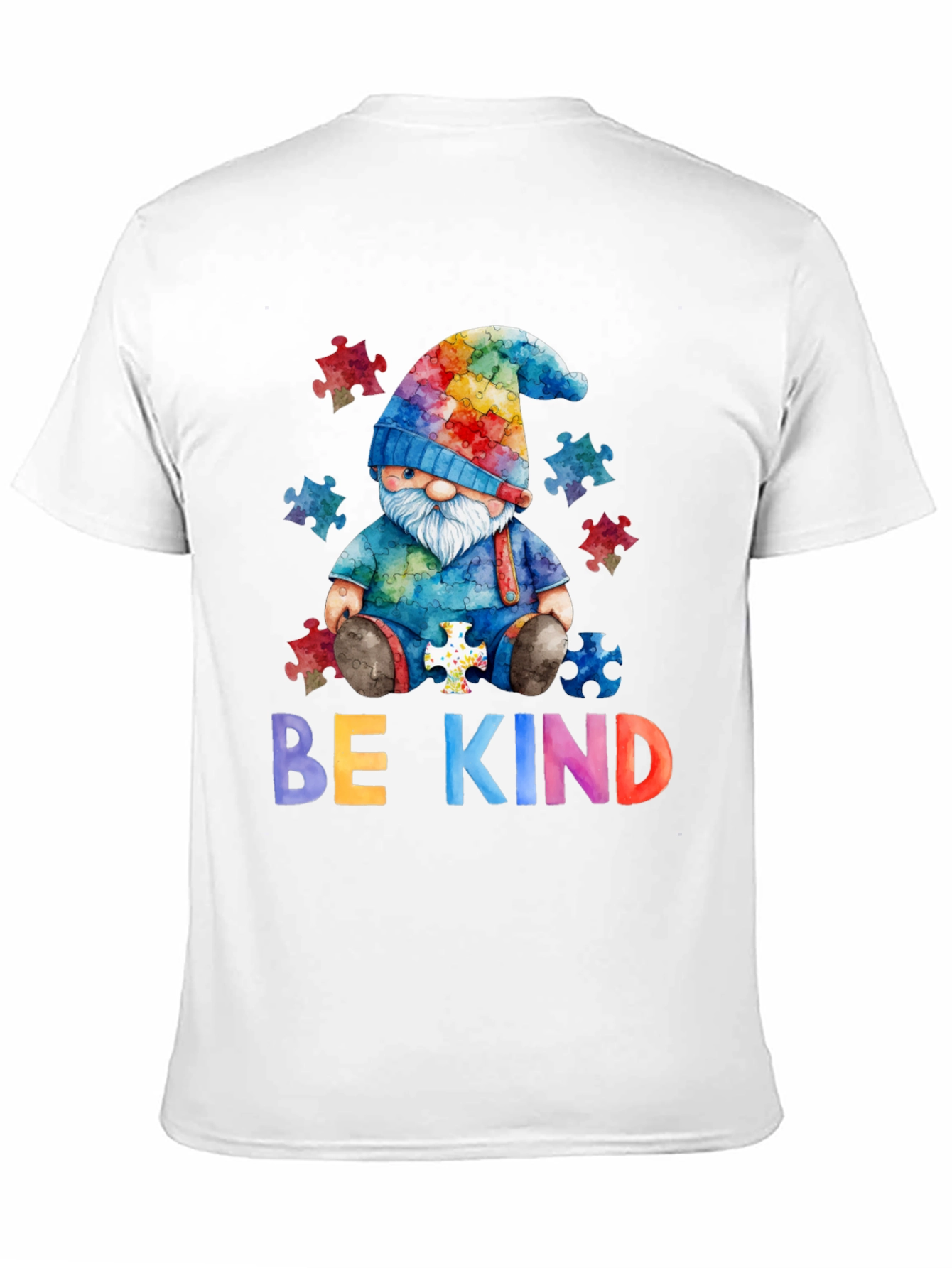 Be Kind Autism Awareness Gnome T-Shirt