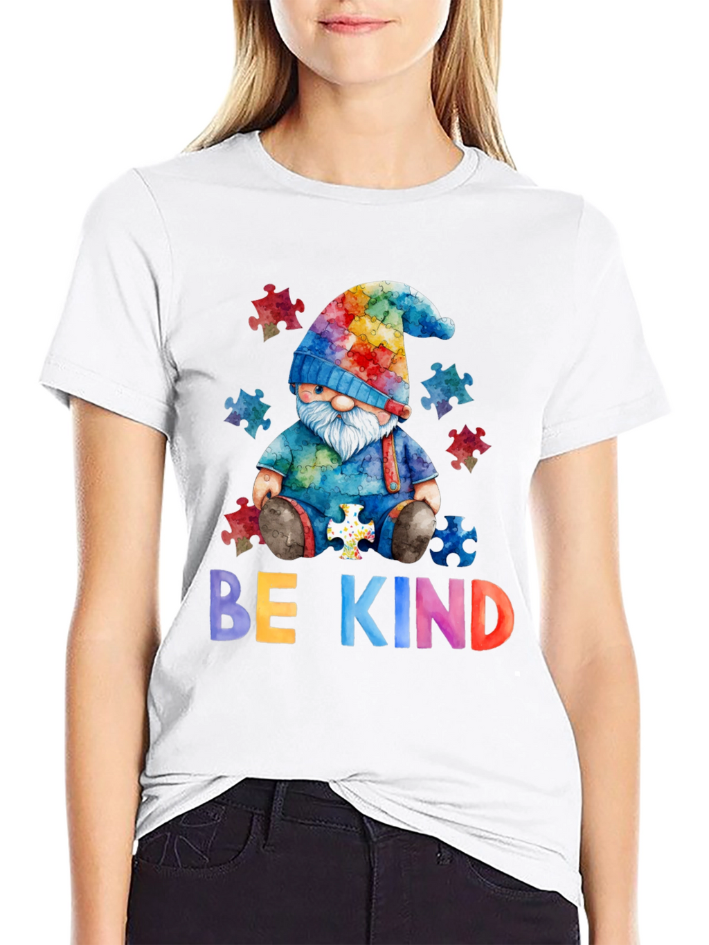 Be Kind Autism Awareness Gnome T-Shirt