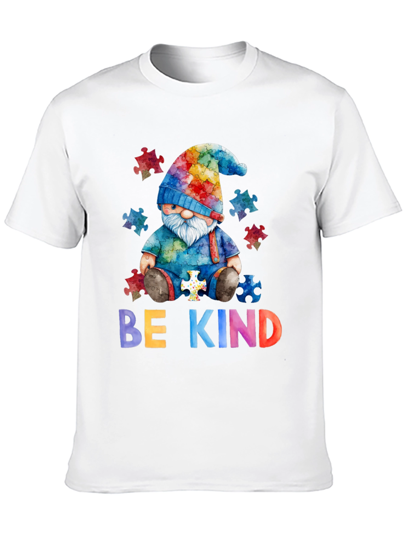 Be Kind Autism Awareness Gnome T-Shirt