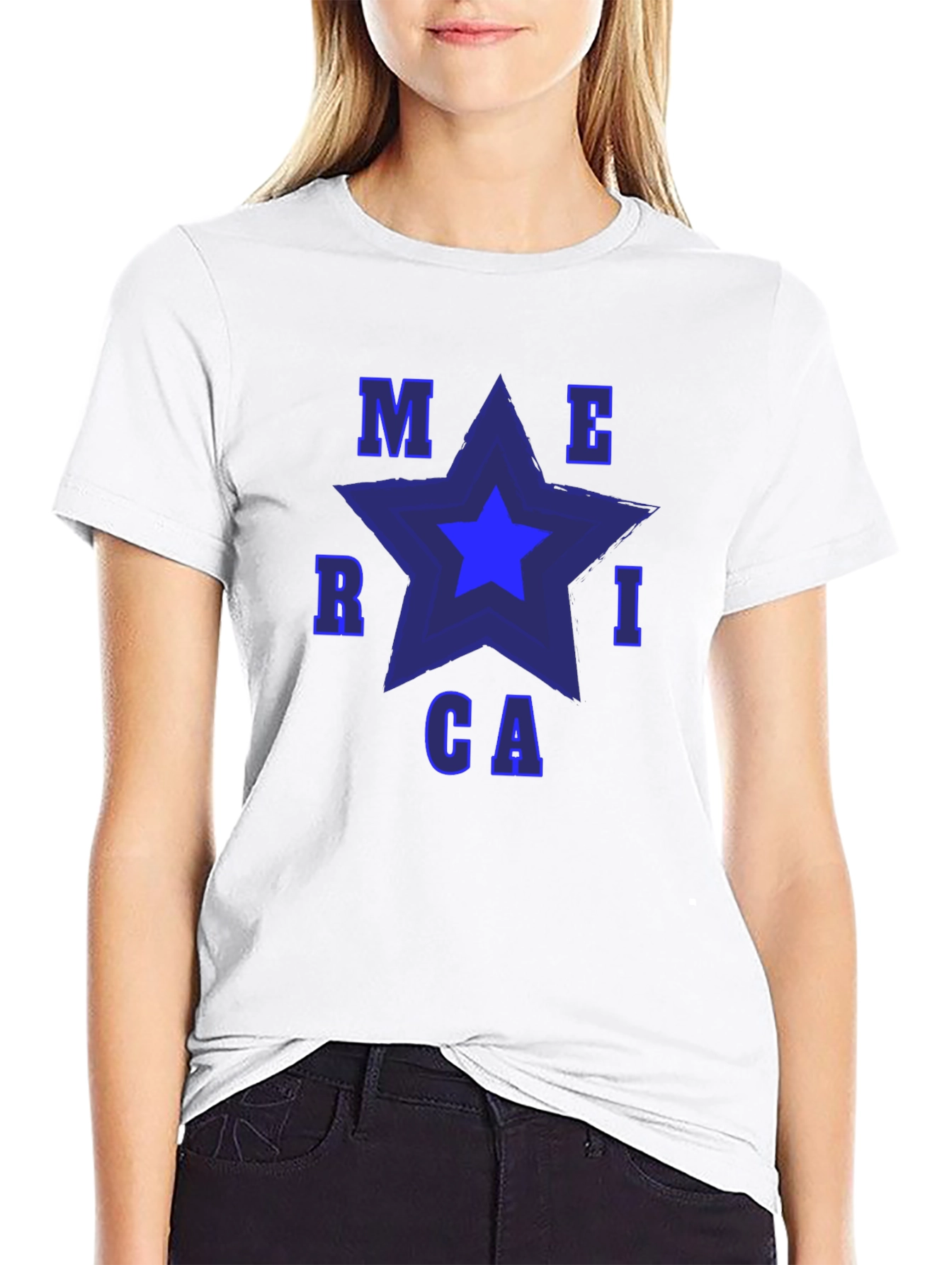 America Star Graphic Tee - Patriotic T-Shirt