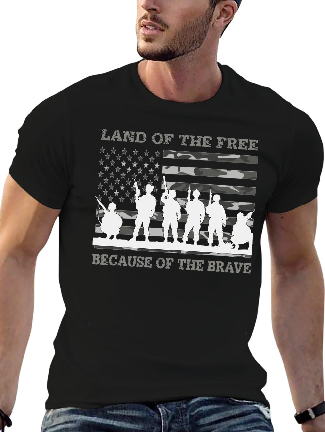 Land of the Free Patriotic Graphic Tee