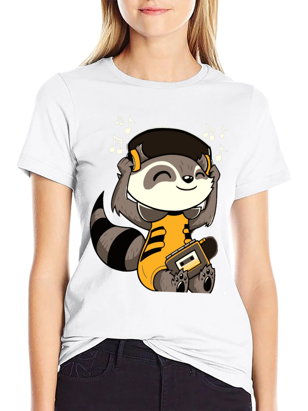 Raccoon Music Lover T-Shirt