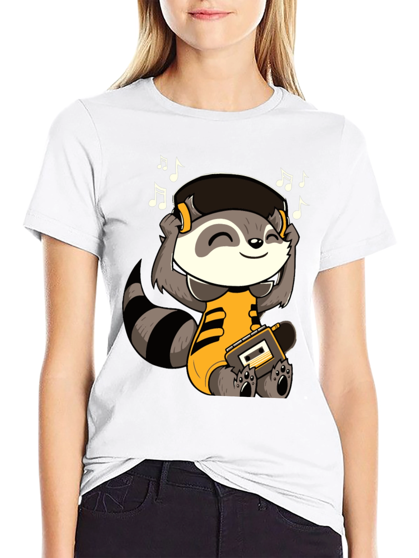 Raccoon Music Lover T-Shirt