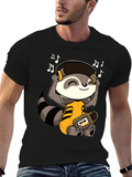 Raccoon Music Lover T-Shirt