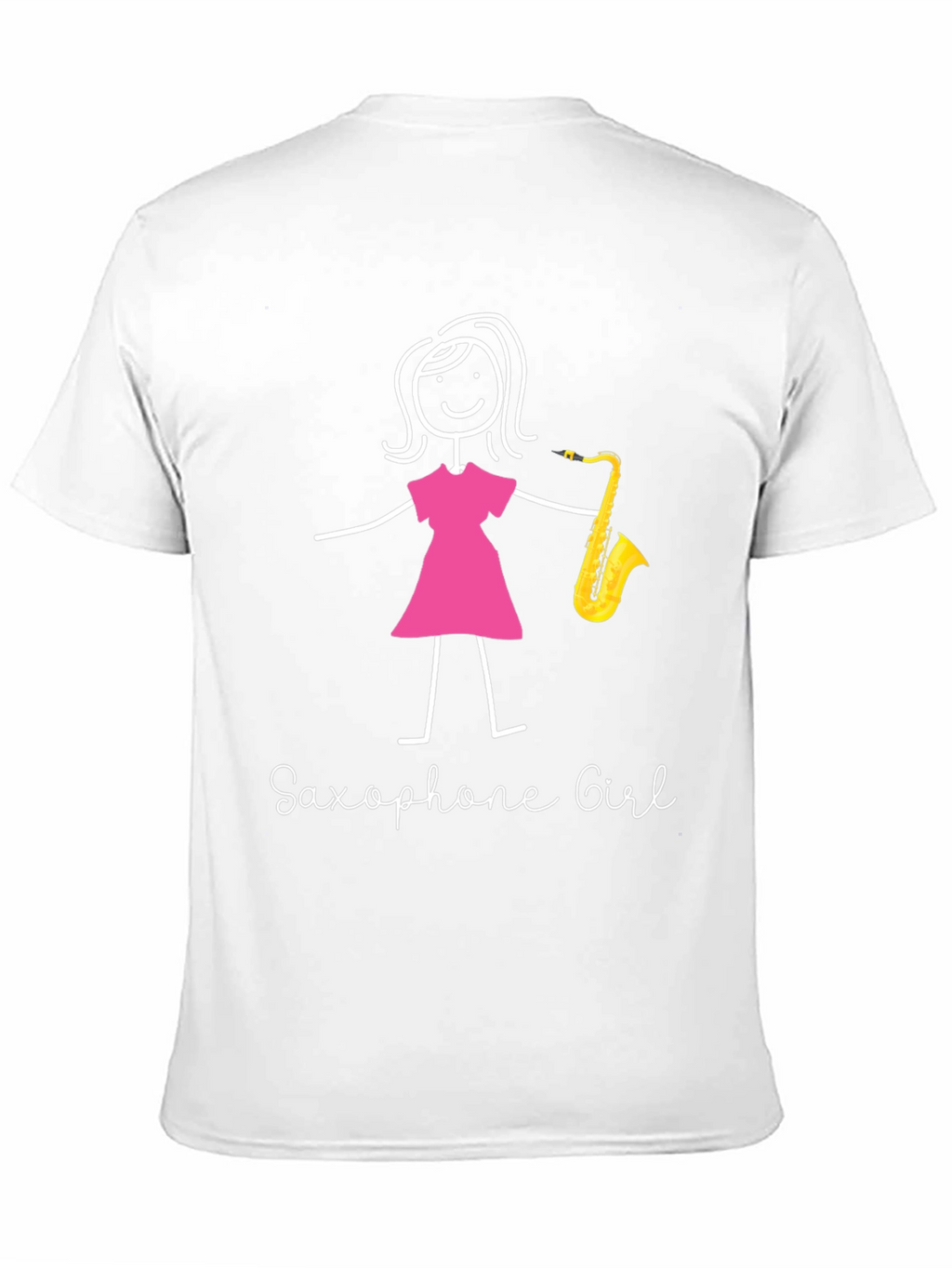 Saxophone Girl Graphic T-Shirt - Black Unisex Tee