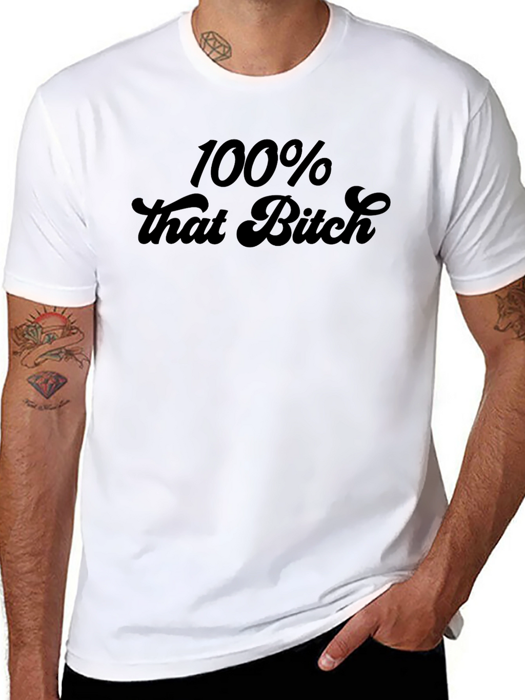 100% That Bitch Graphic T-Shirt - Trendy Statement Tee