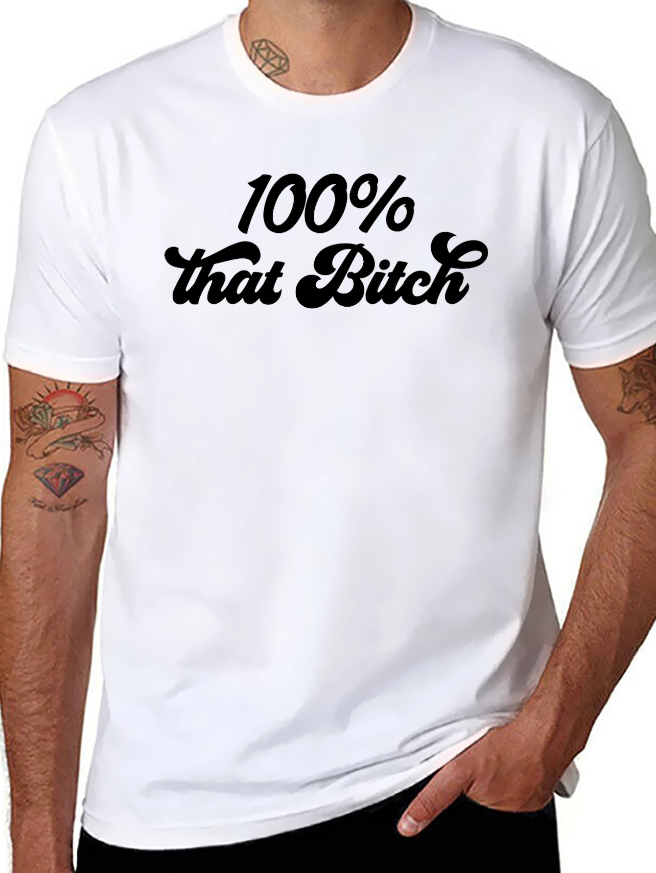 100% That Bitch Graphic T-Shirt - Trendy Statement Tee