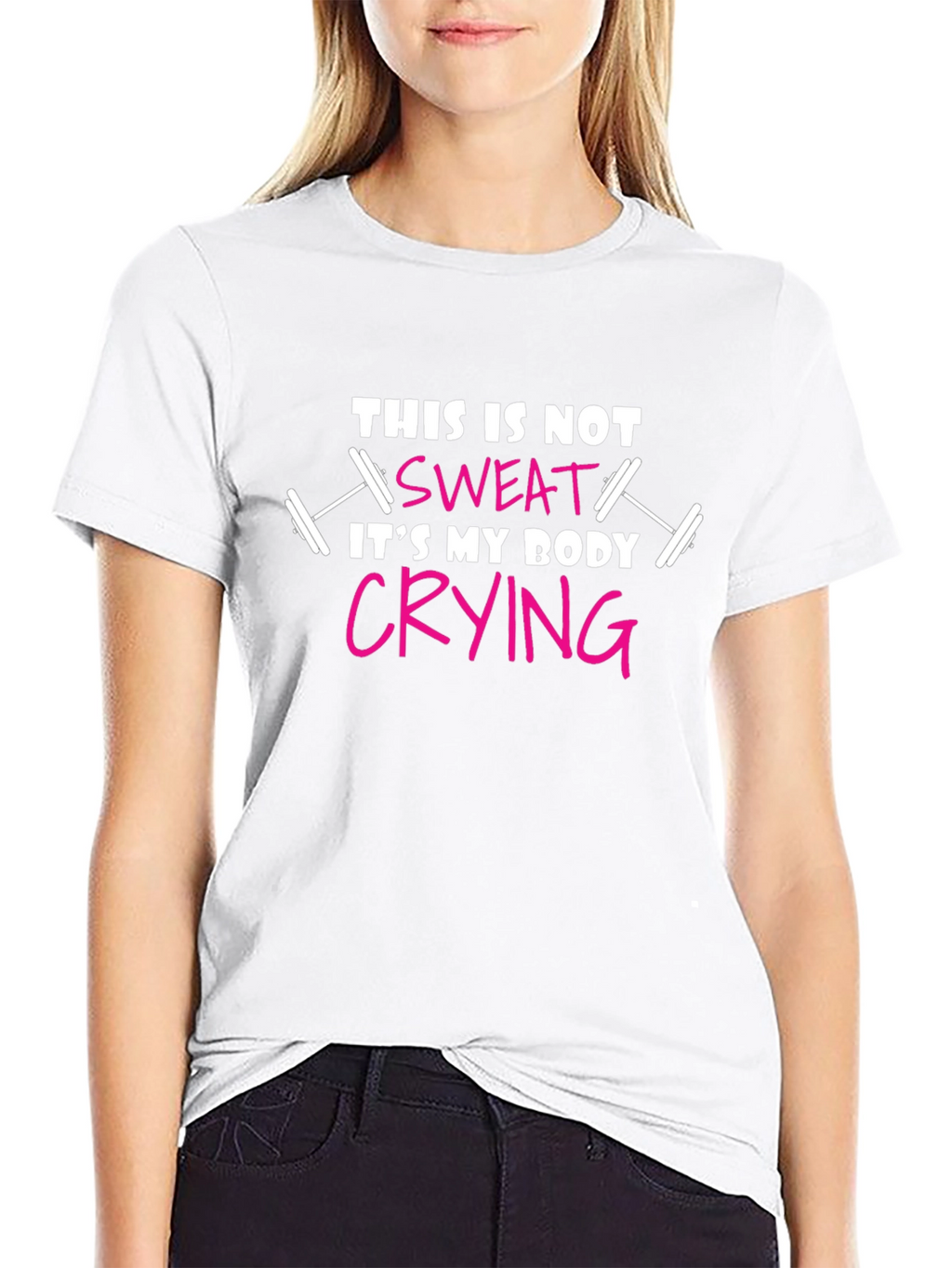 Workout Humor T-Shirt: Body Crying Design