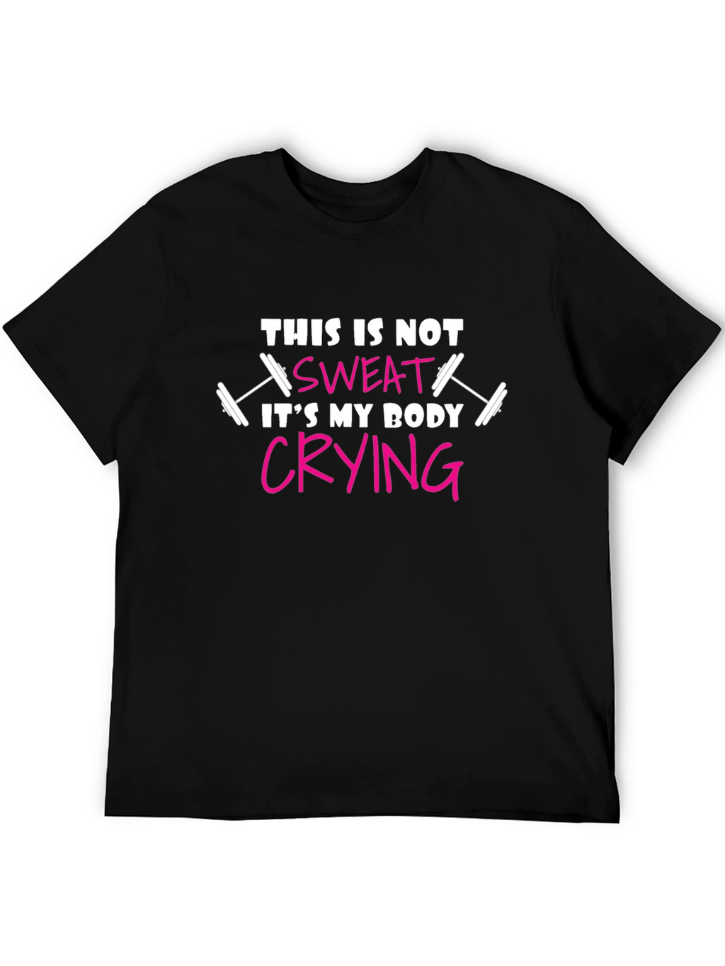 Workout Humor T-Shirt: Body Crying Design