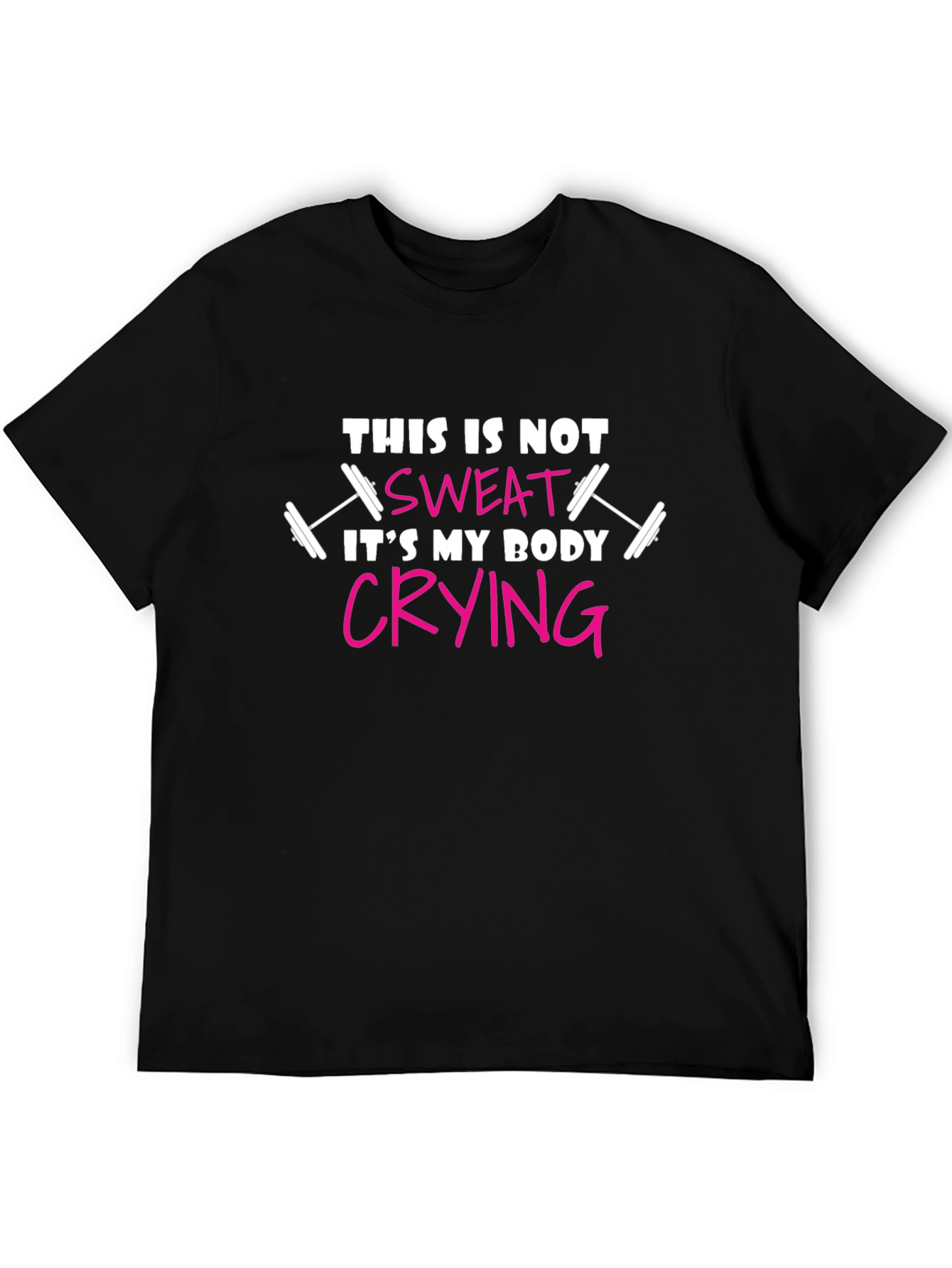Workout Humor T-Shirt: Body Crying Design