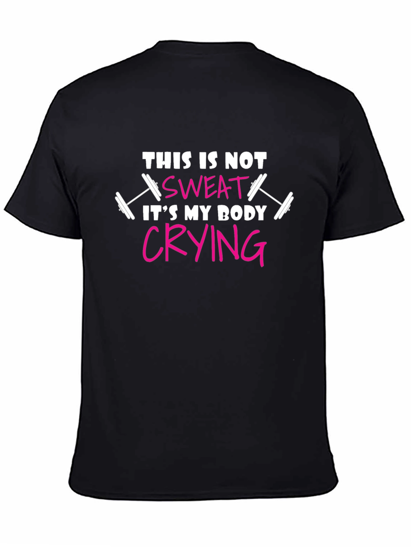 Workout Humor T-Shirt: Body Crying Design