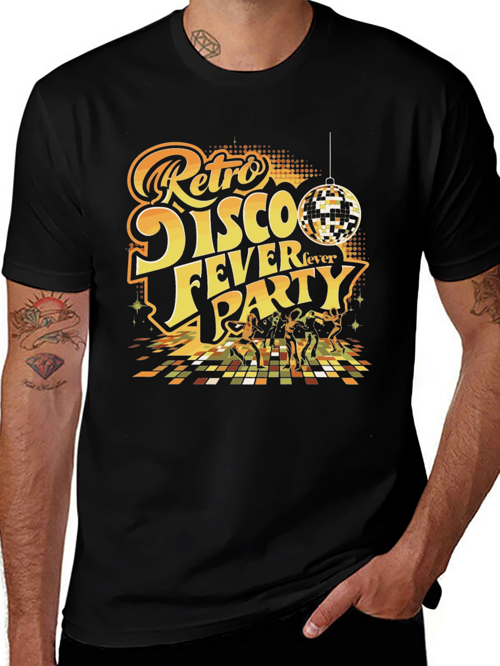 Retro Disco Fever Party T-Shirt - Groovy Style