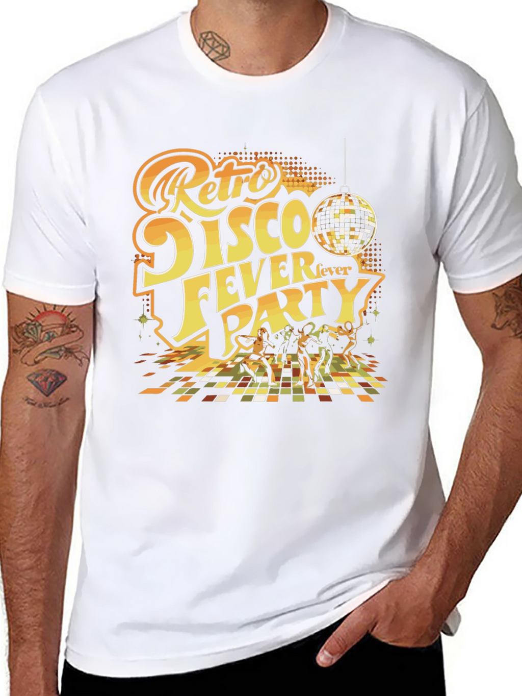 Retro Disco Fever Party T-Shirt - Groovy Style