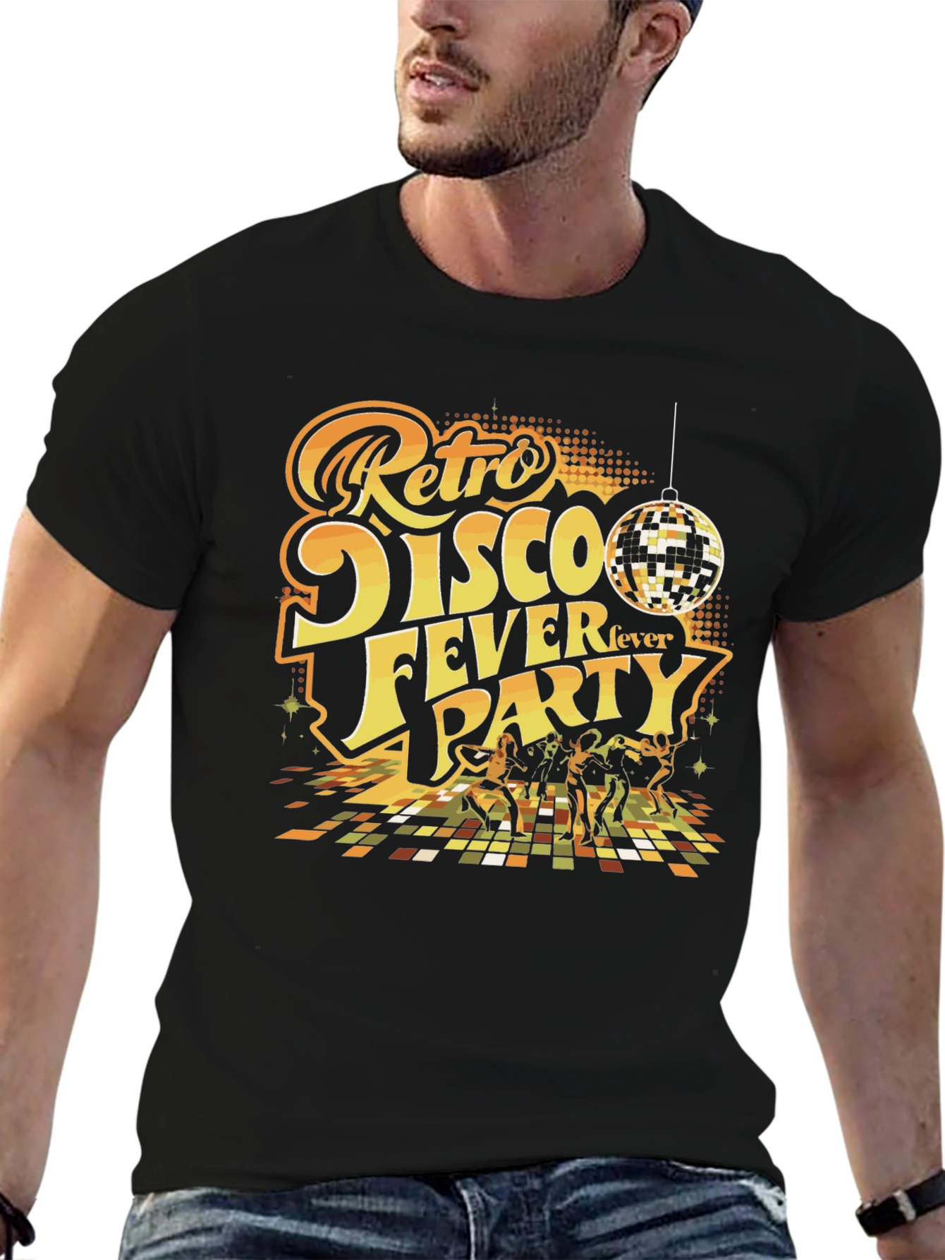 Retro Disco Fever Party T-Shirt - Groovy Style