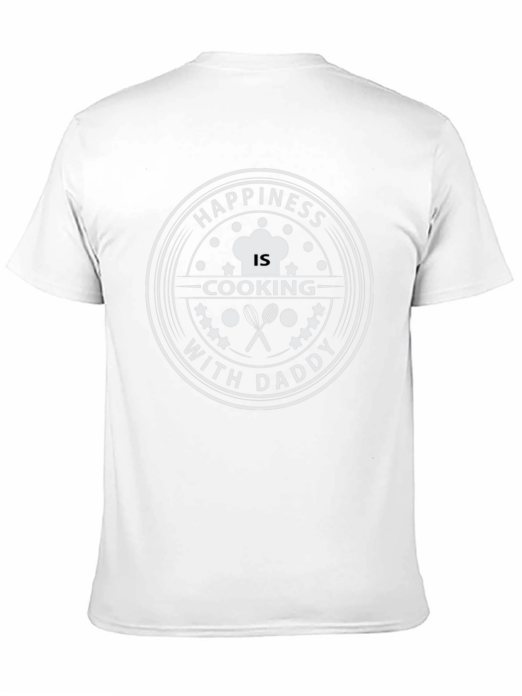 Happiness is Cooking With Daddy - Black T-Shirt
