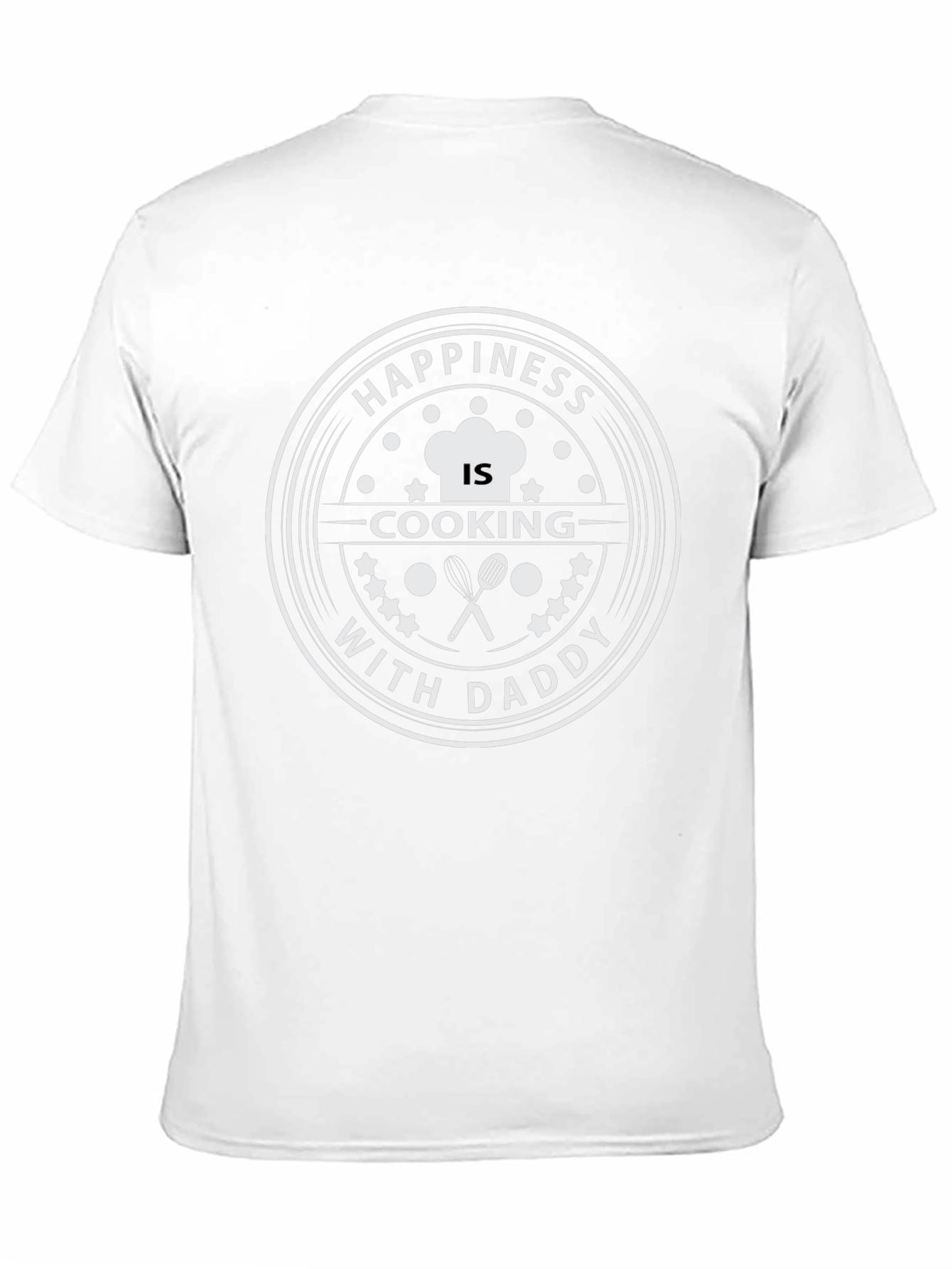 Happiness is Cooking With Daddy - Black T-Shirt