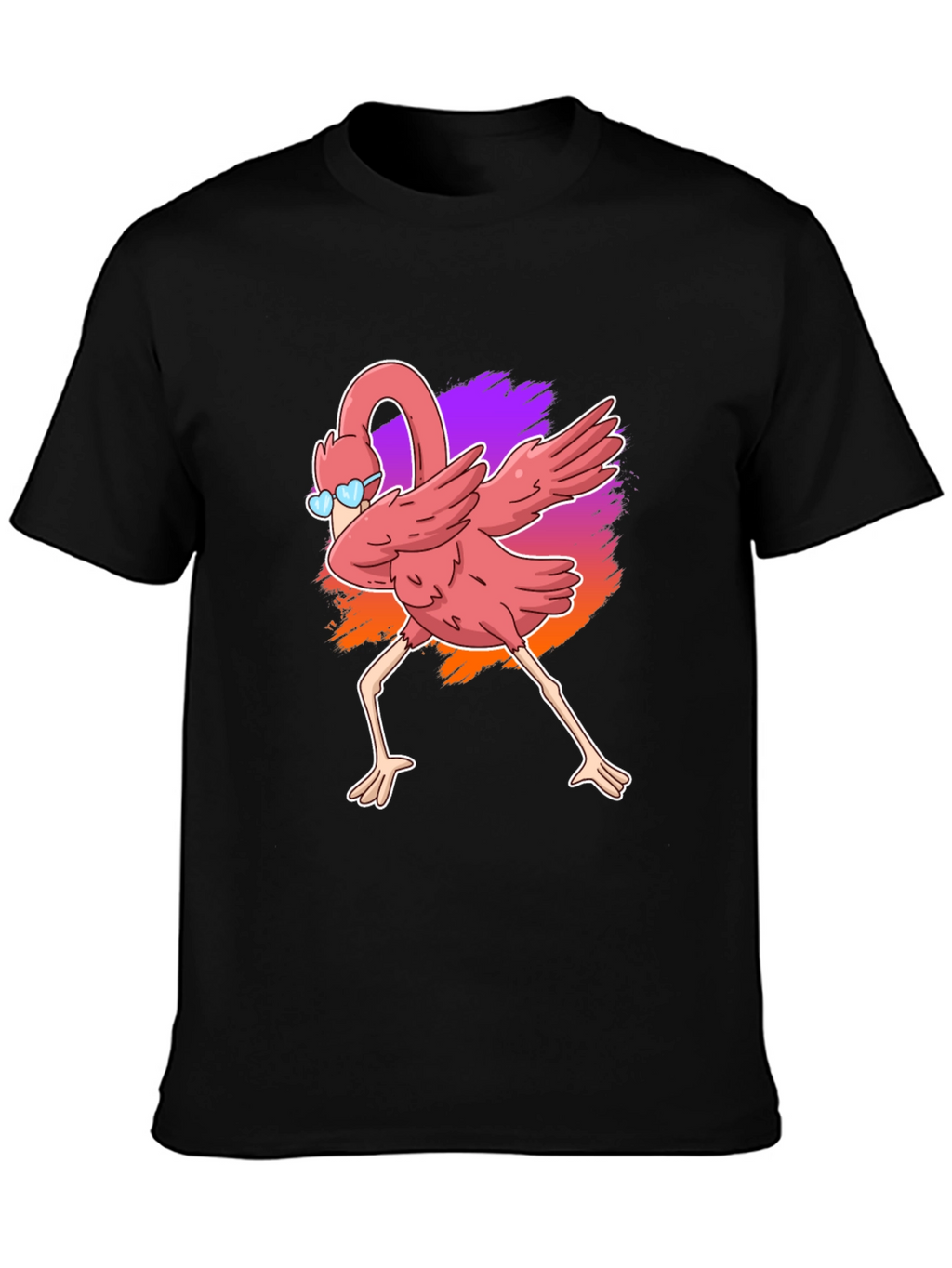 Dabbing Flamingo Graphic Tee - Cool Bird Shirt