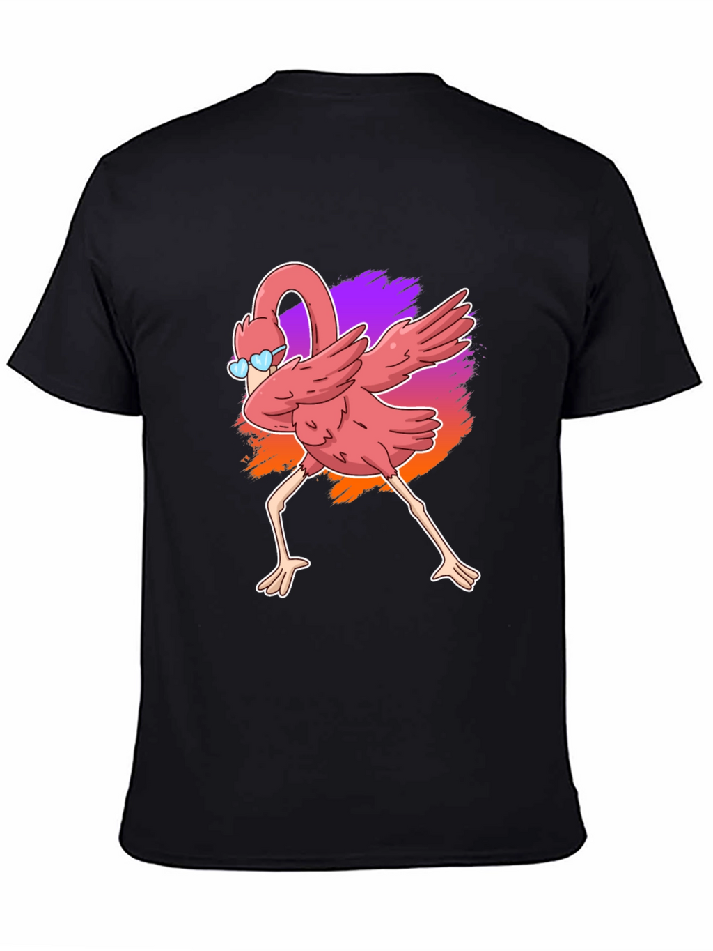Dabbing Flamingo Graphic Tee - Cool Bird Shirt