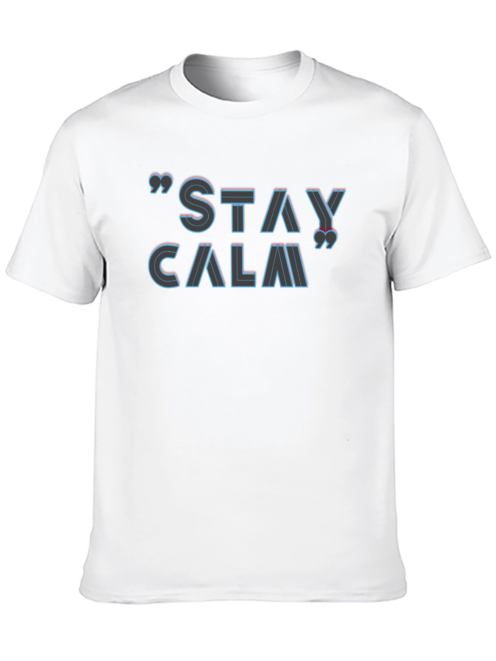 Stay Calm Graphic Black T-Shirt