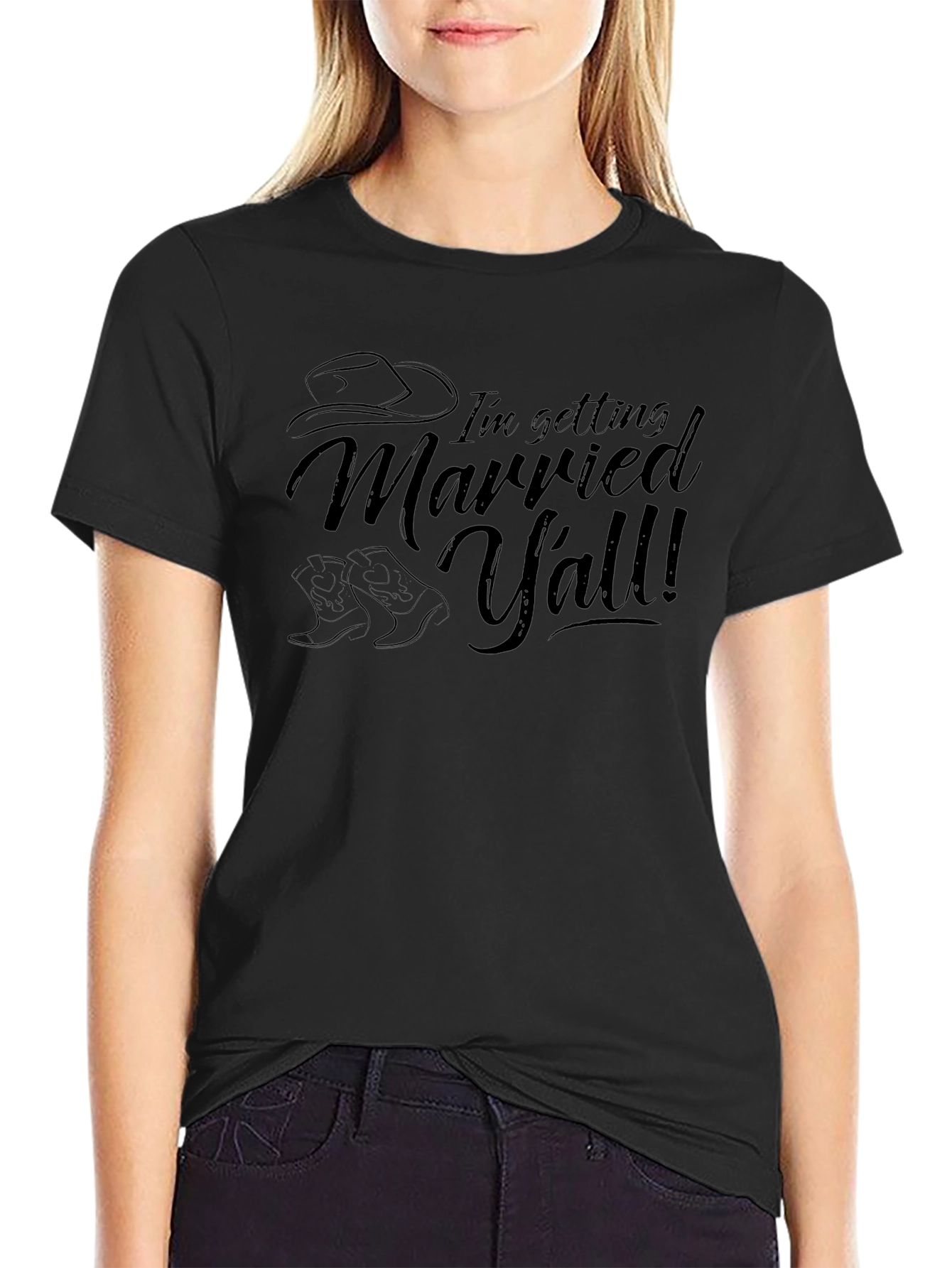 Im Getting Married Yall Black T-Shirt