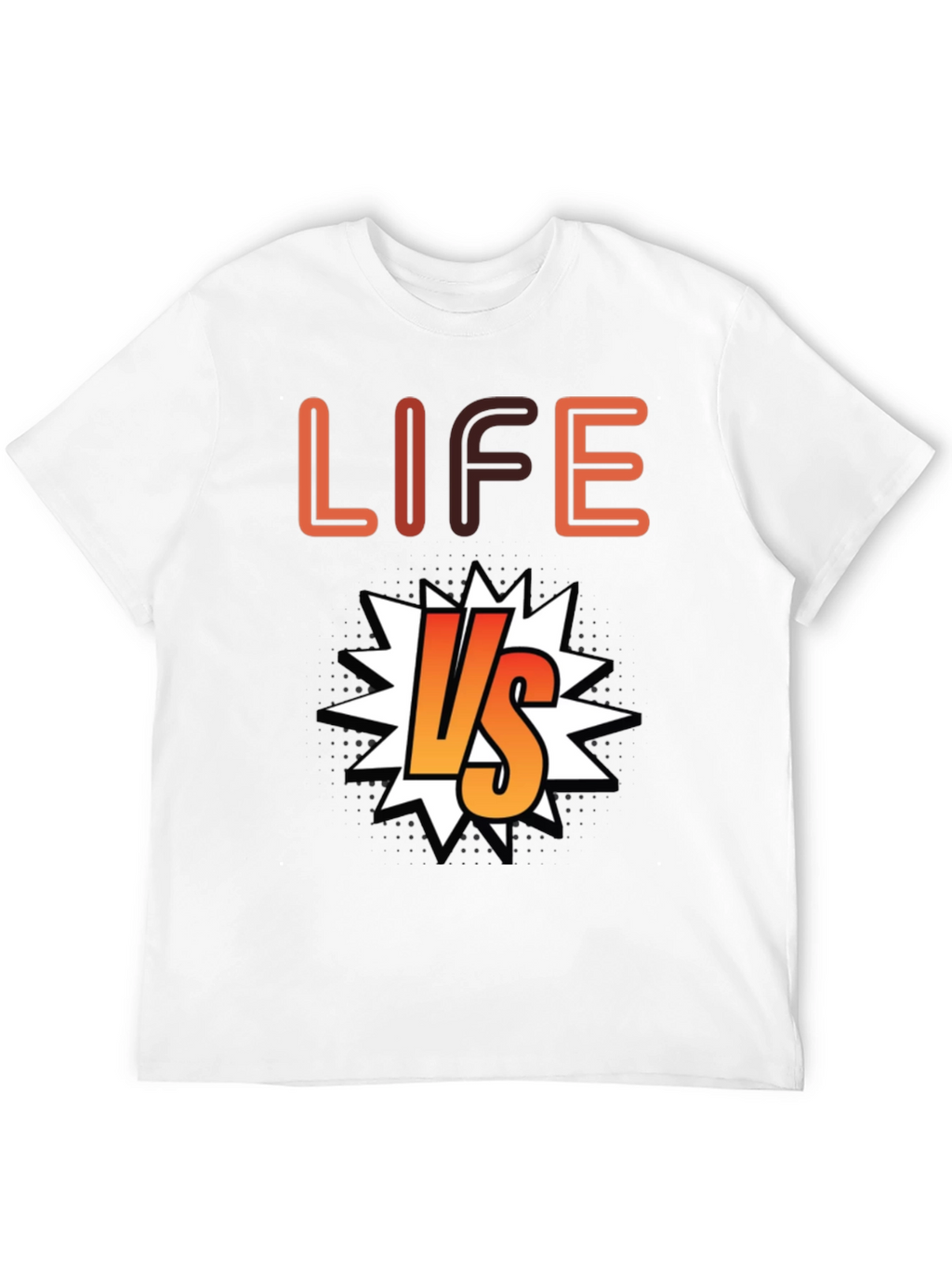 Life vs. T-Shirt - Black Cotton Graphic Tee
