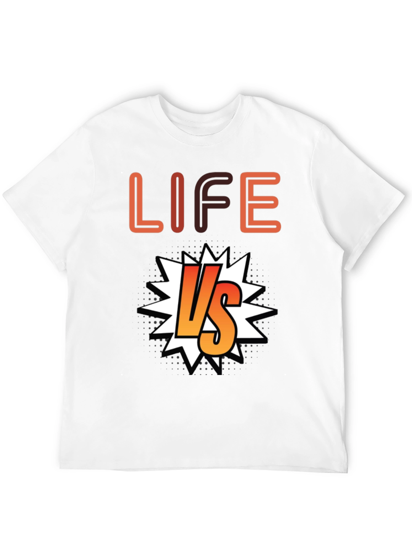 Life vs. T-Shirt - Black Cotton Graphic Tee