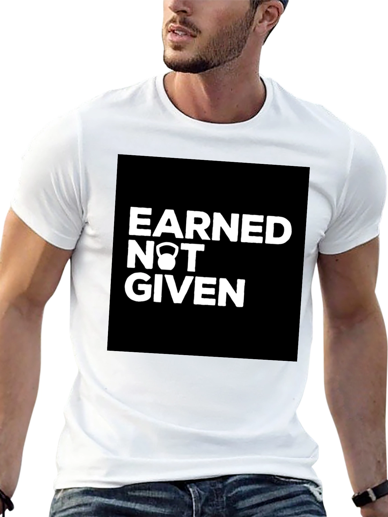 Earned Not Given Kettlebell Graphic T-Shirt