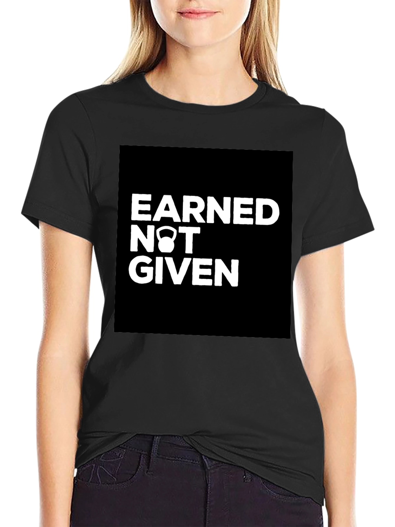 Earned Not Given Kettlebell Graphic T-Shirt