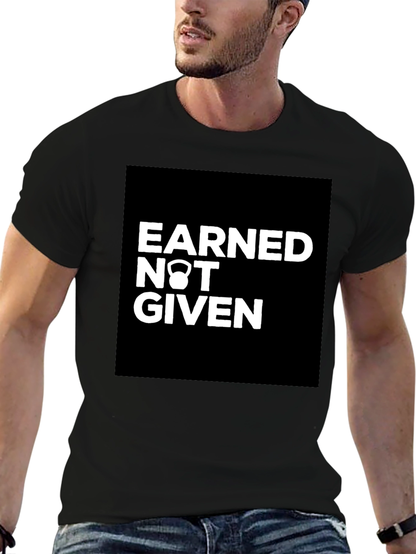 Earned Not Given Kettlebell Graphic T-Shirt