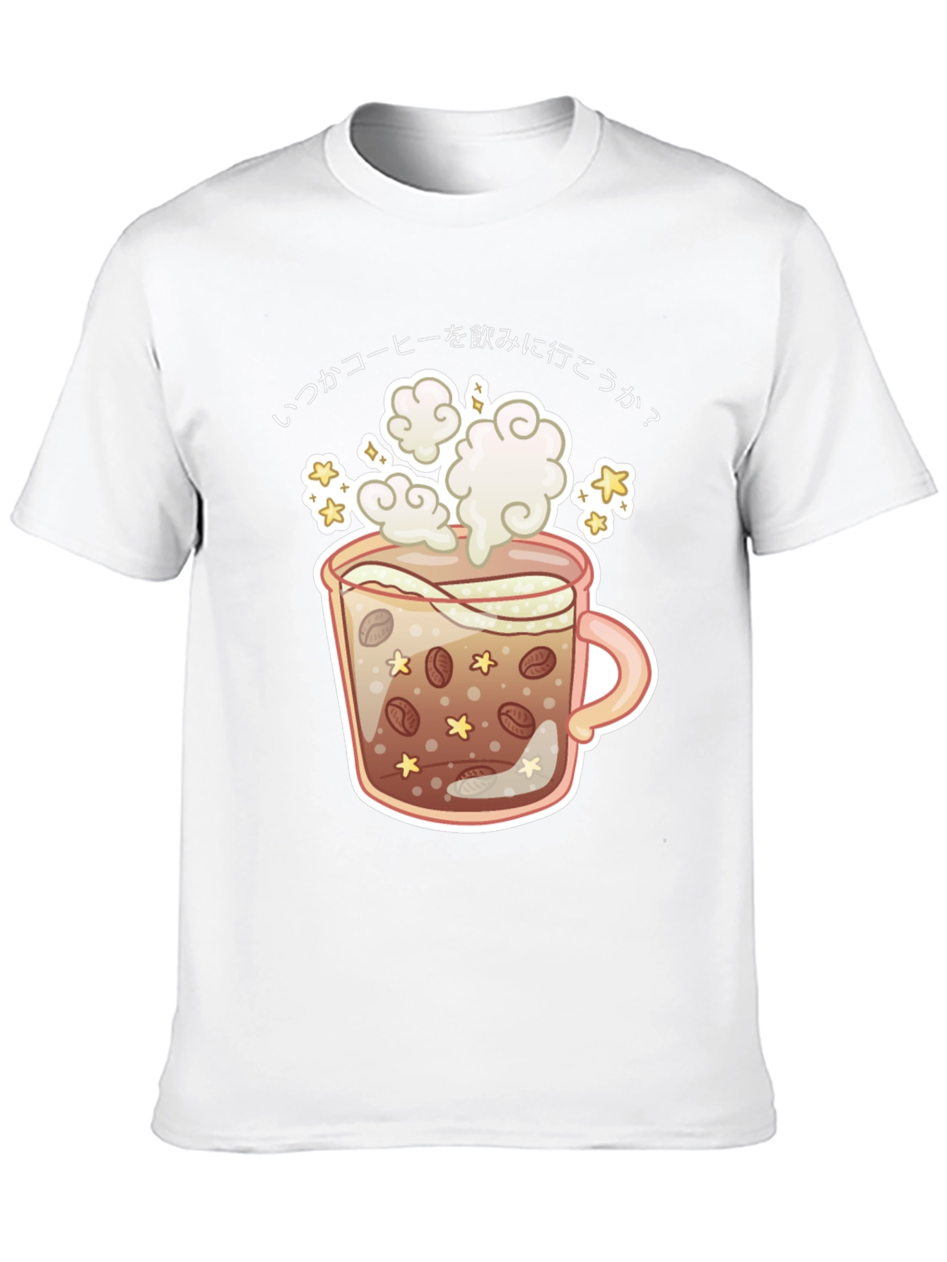 Coffee Cup Graphic Tee - Japanese Design