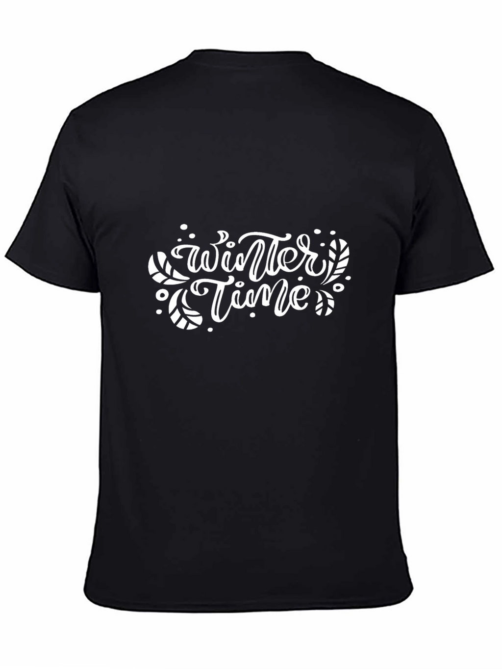 Winter Time Graphic Tee - Black Cotton Blend Shirt