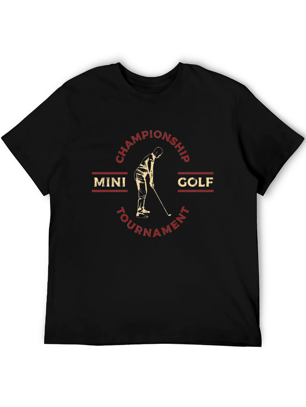 Mini Golf Championship Tournament Black T-Shirt