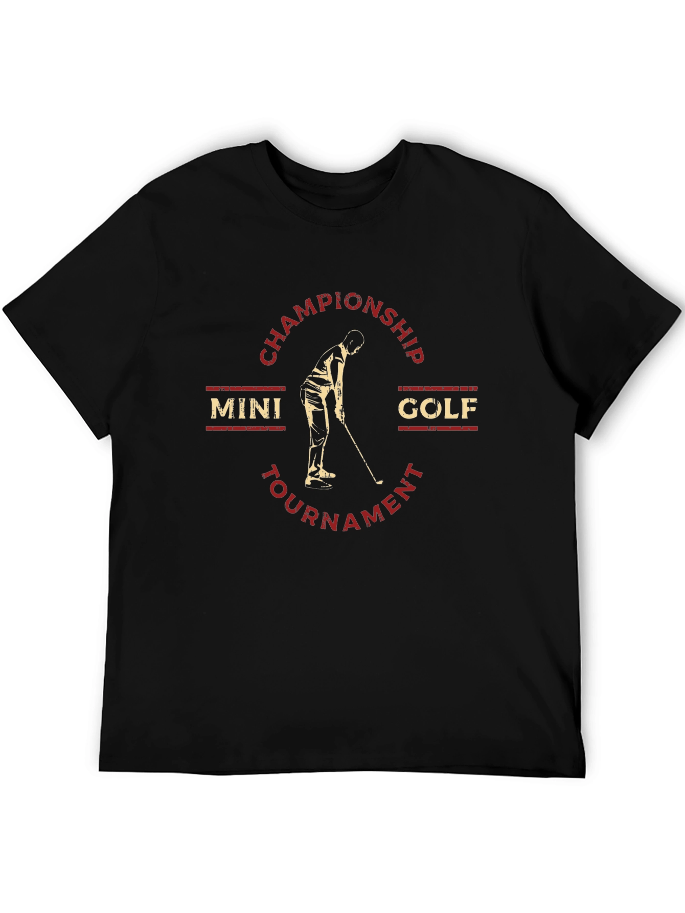 Mini Golf Championship Tournament Black T-Shirt