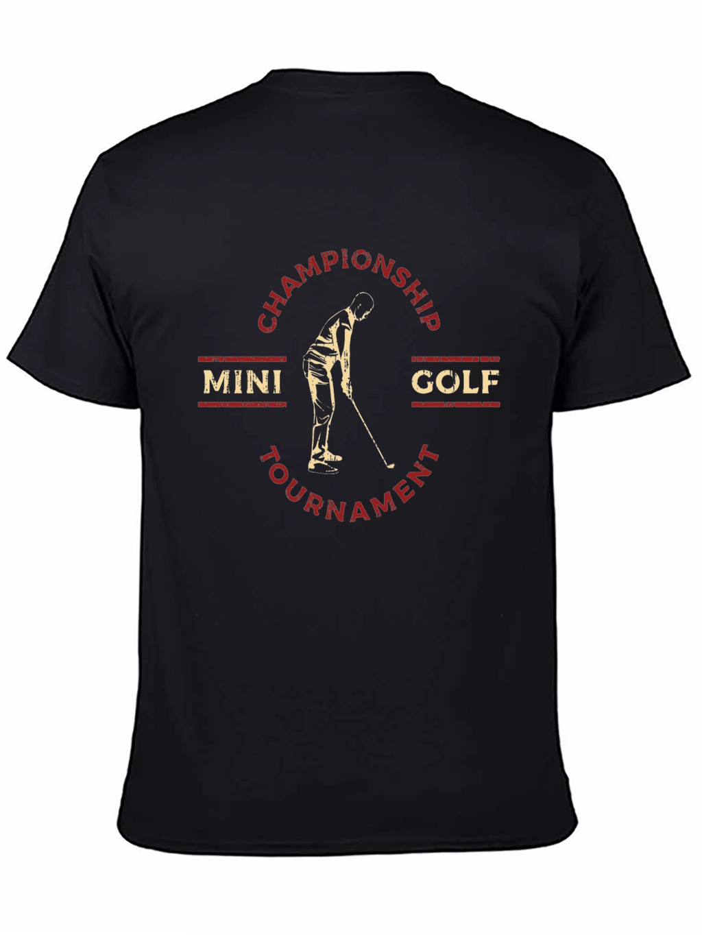 Mini Golf Championship Tournament Black T-Shirt