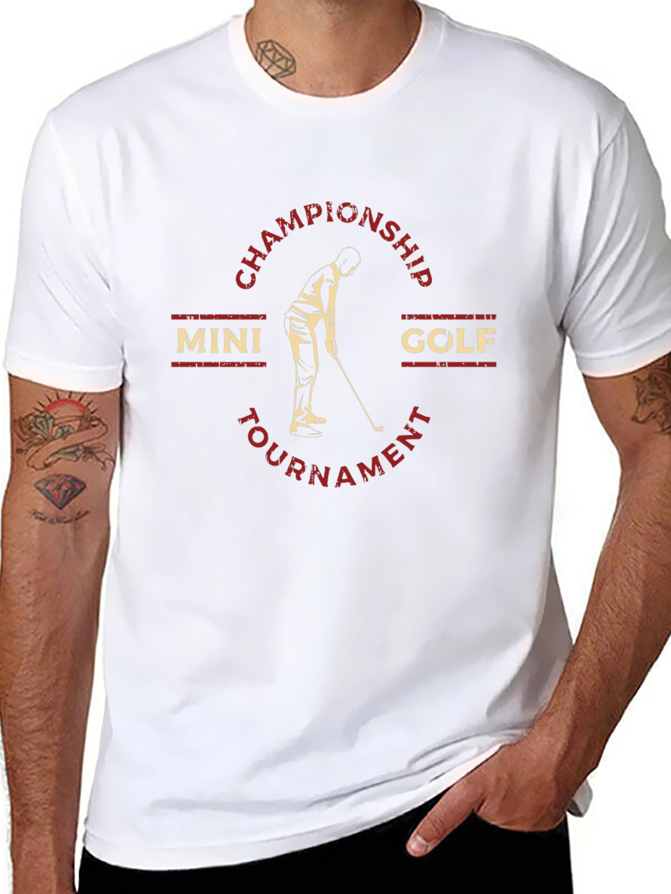 Mini Golf Championship Tournament Black T-Shirt